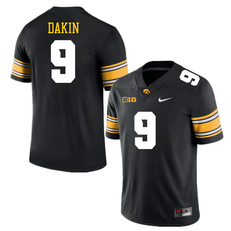 Men #9 Rhys Dakin Iowa Hawkeyes College Football Jerseys Stitched-Black